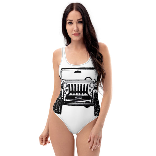 One-Piece Swimsuit straight grille