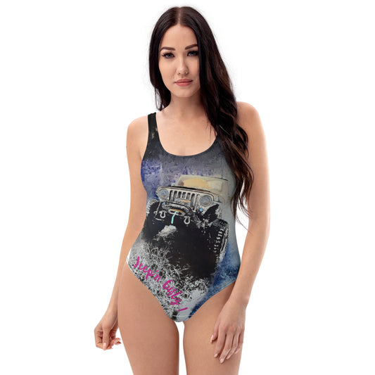 One-Piece Swimsuit psycho print