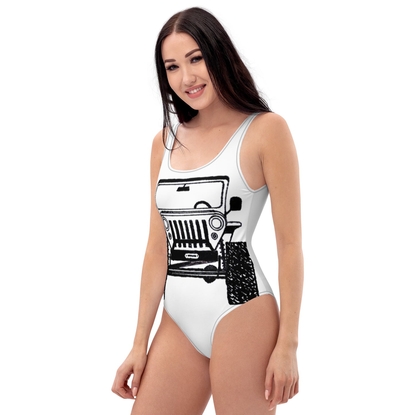 One-Piece Swimsuit straight grille