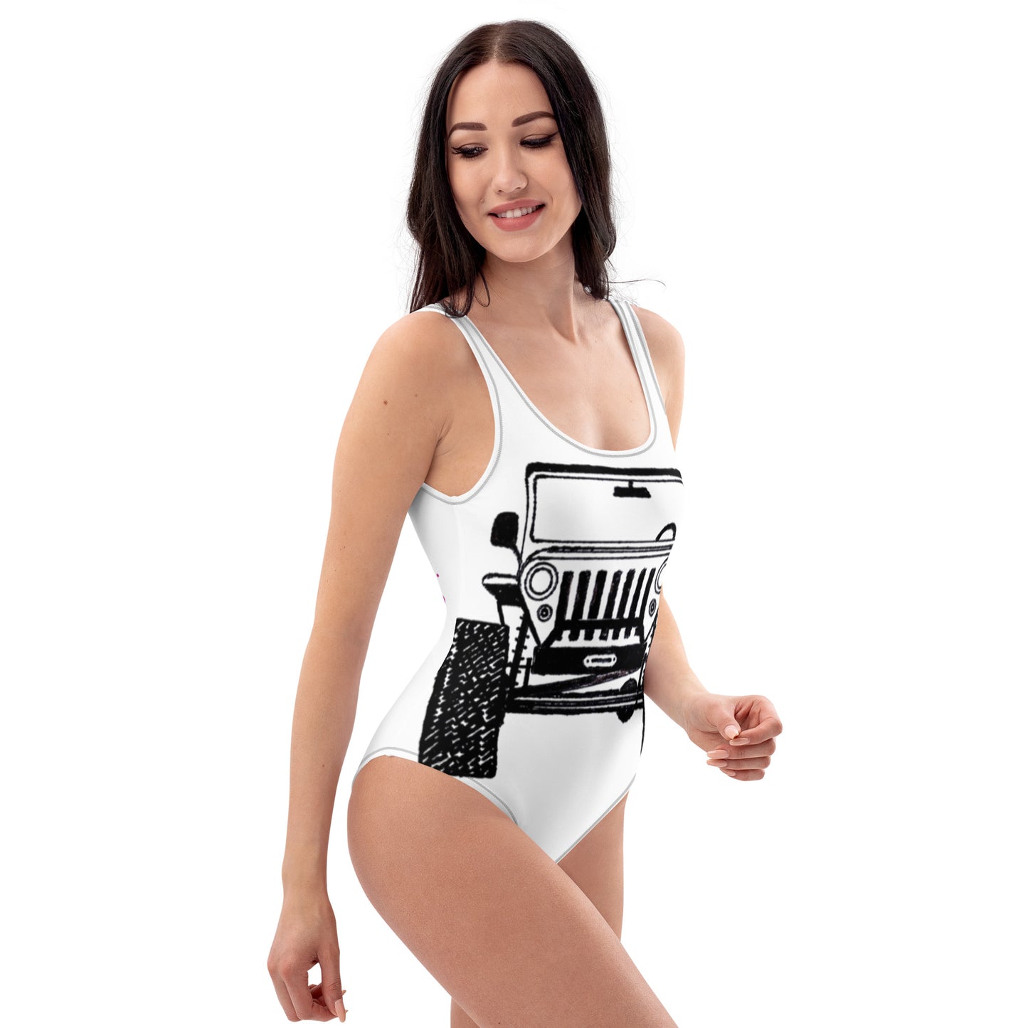 One-Piece Swimsuit straight grille