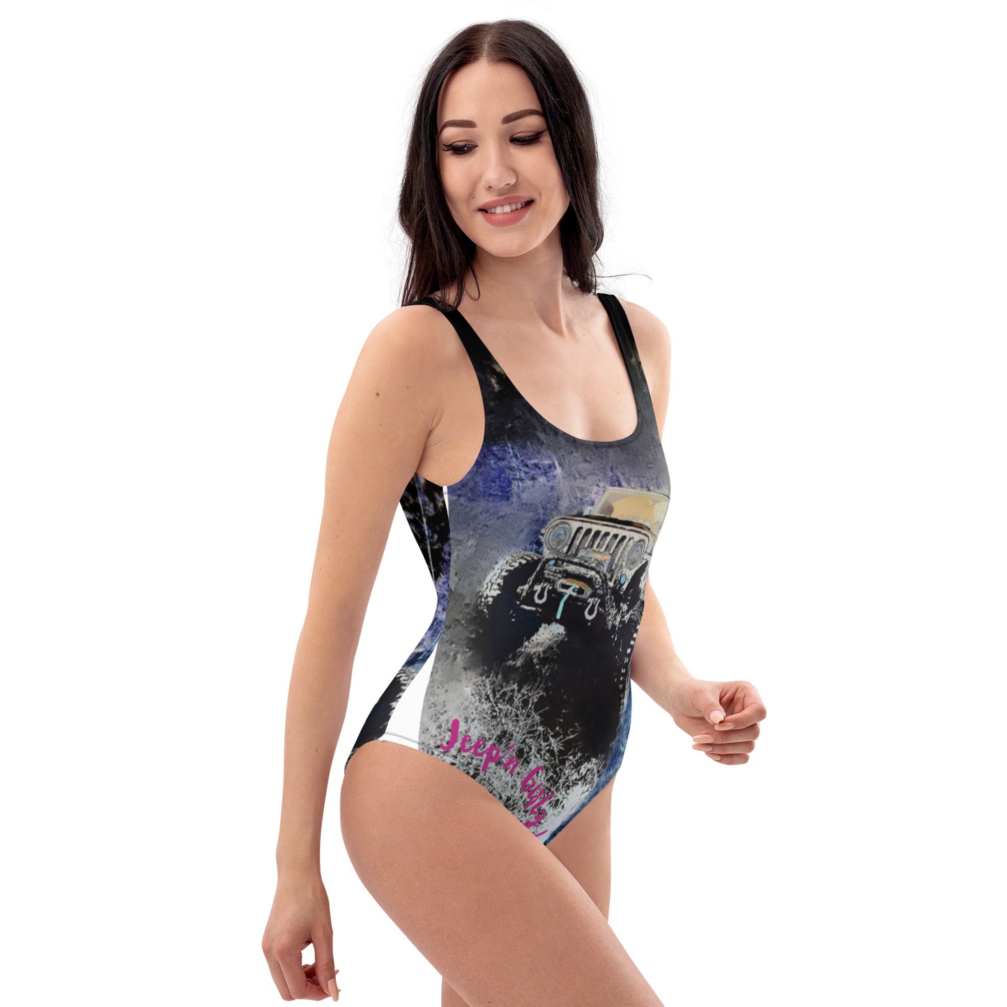 One-Piece Swimsuit psycho print