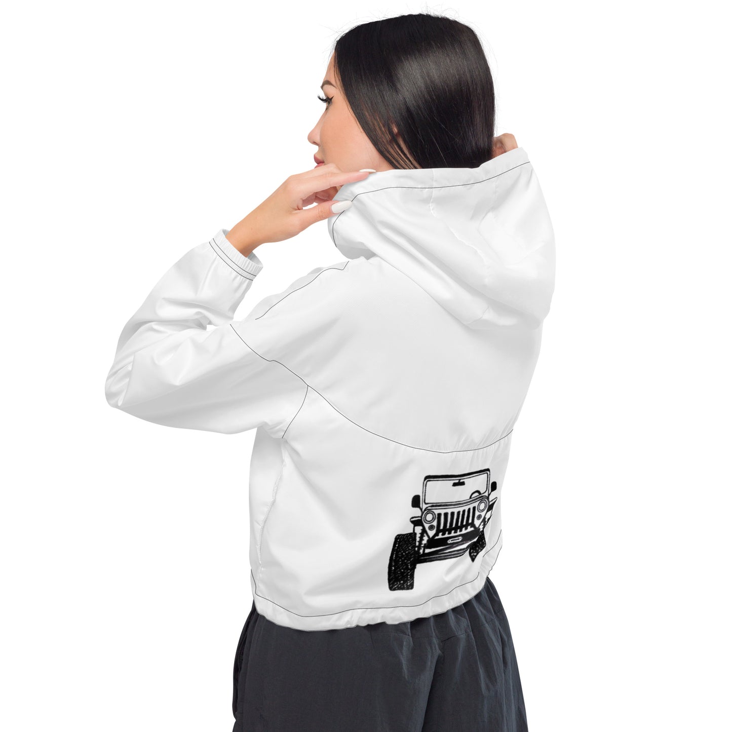 Women’s cropped windbreaker go anywhere