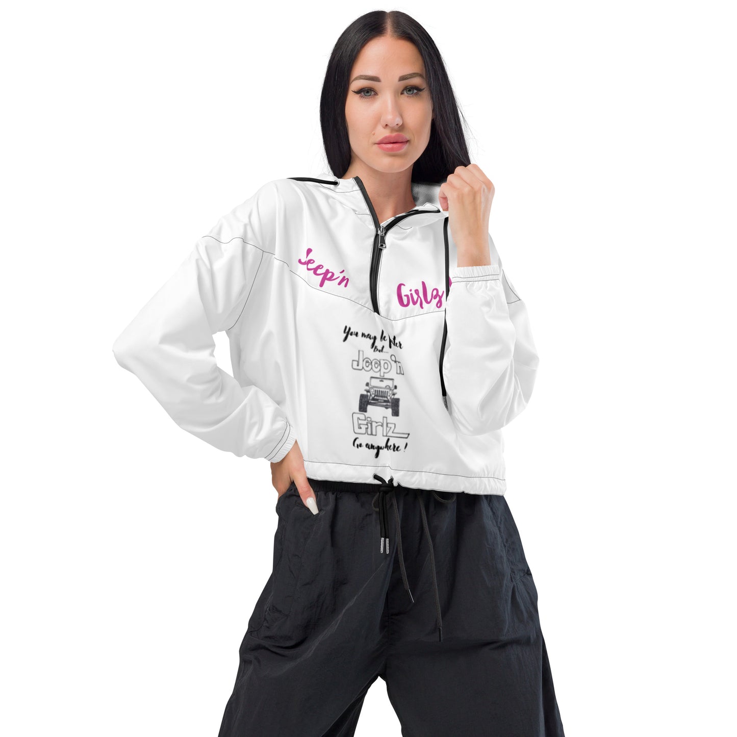 Women’s cropped windbreaker go anywhere