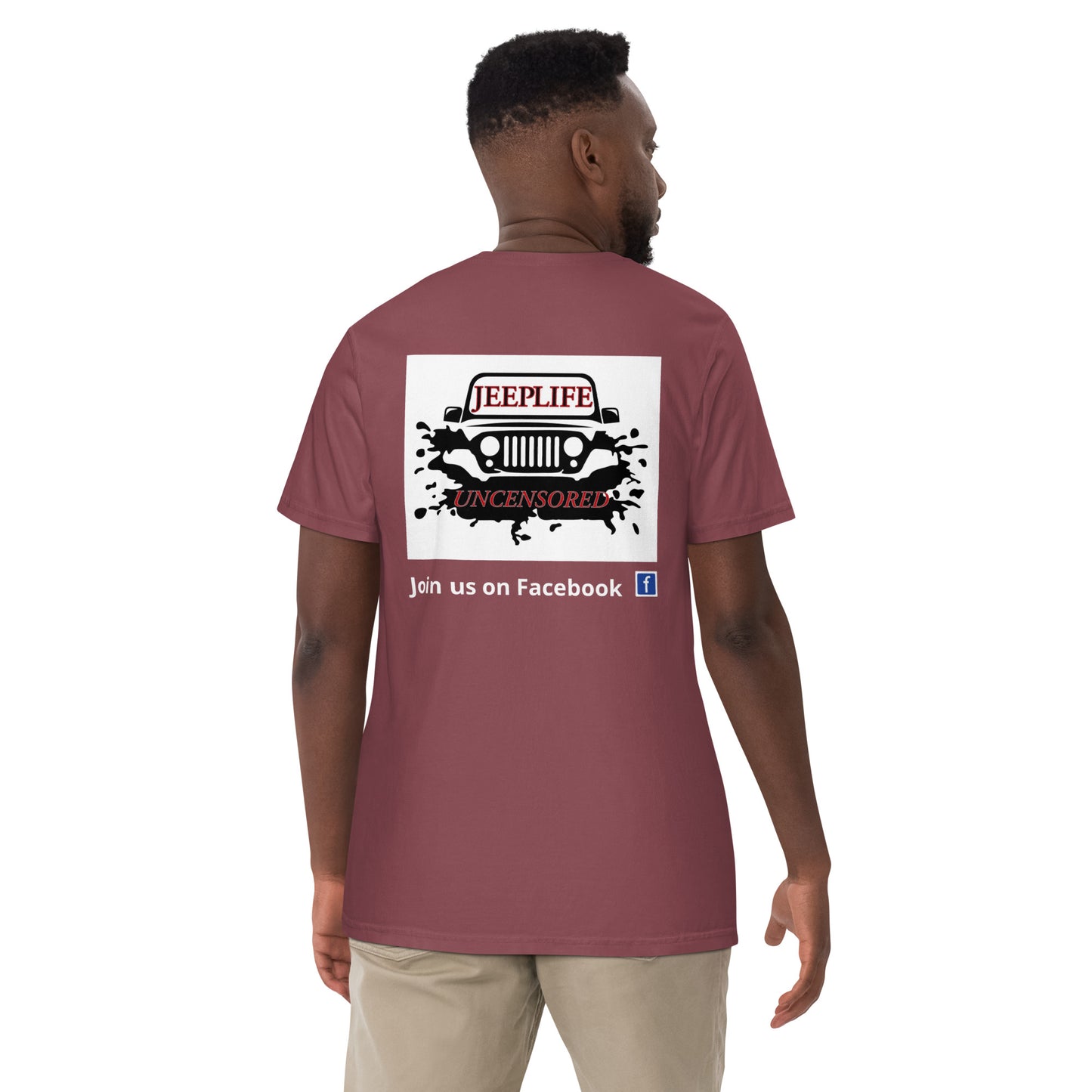 Jeep life uncensored men's heavyweight t-shirt